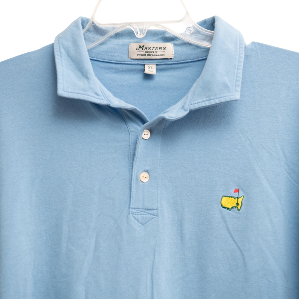 Masters Peter Millar Golf Polo Shirt Sz XL Light Blue Golfcore Tournament Merch